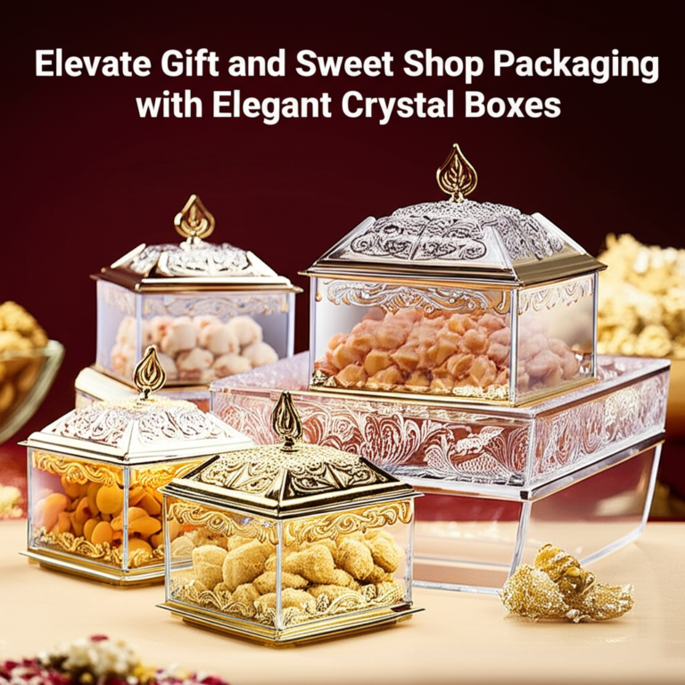 “Elevate Gift and Sweet Shop Packaging with Elegant Crystal Boxes”