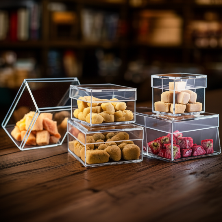 “Crystal Boxes: Enhancing Sweet Shops and Gift Packaging Presentation”