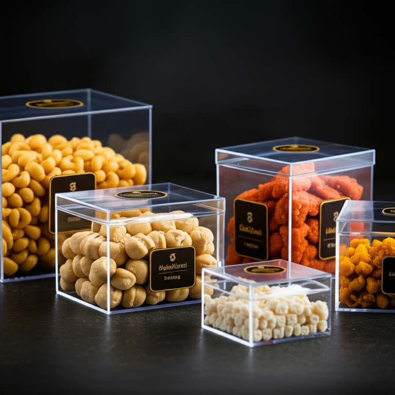 “Crystal Boxes: Enhancing Product Presentation in Sweet Shops & Gift Packaging”