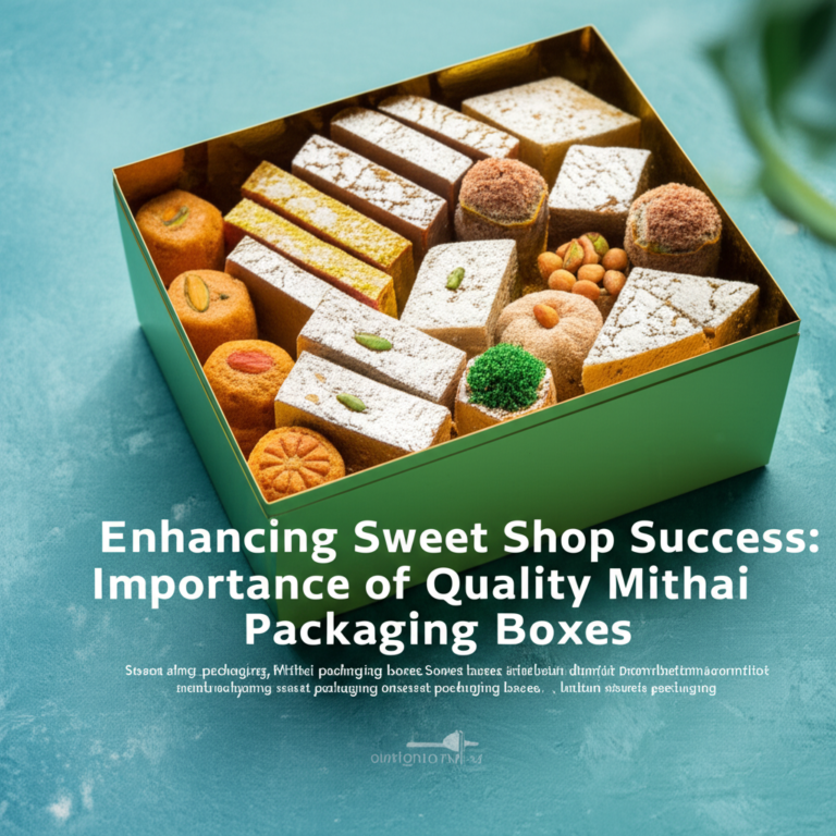Enhancing Sweet Shop Success: Importance of Quality Mithai Packaging Boxes